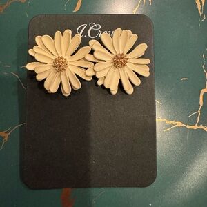 J. Crew Beige Floral Earrings